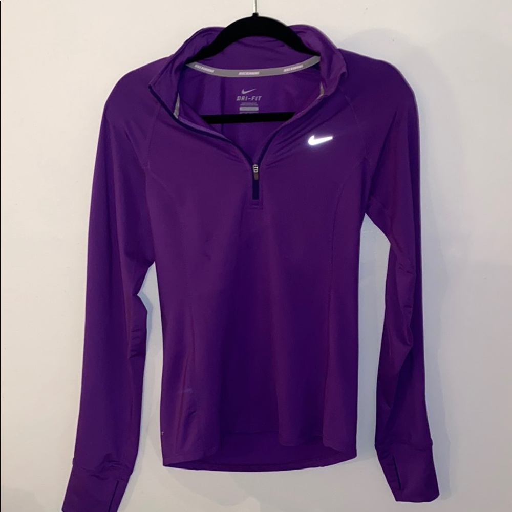 Purple Nike quarter-zip dri-fit